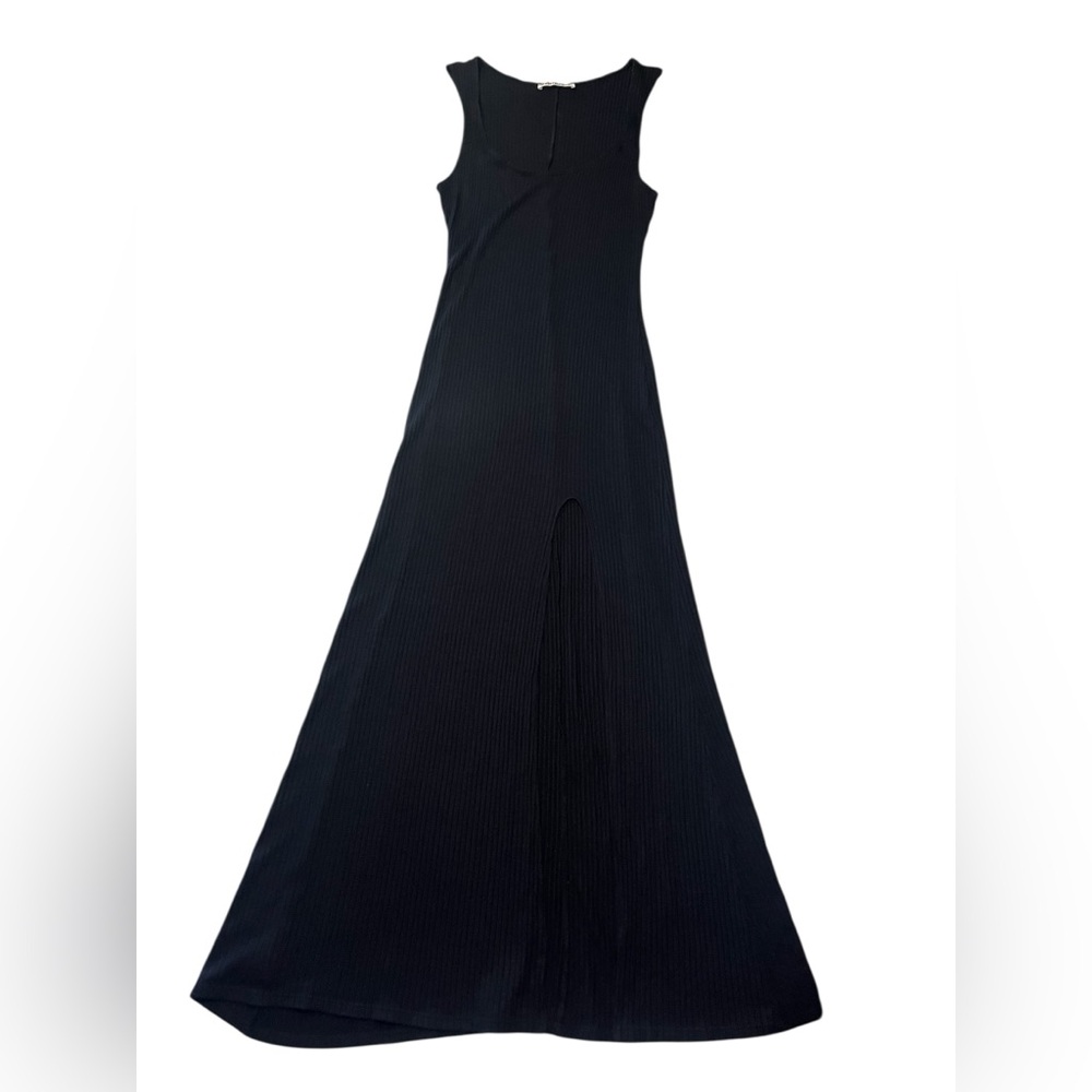Reformation Black Sleeveless Midi Dress with Side Slit - Picture 2 of 8